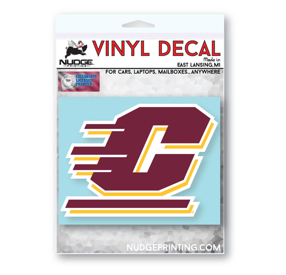 Central Michigan University - Action C in Full Color Car Decal - Nudge Printing