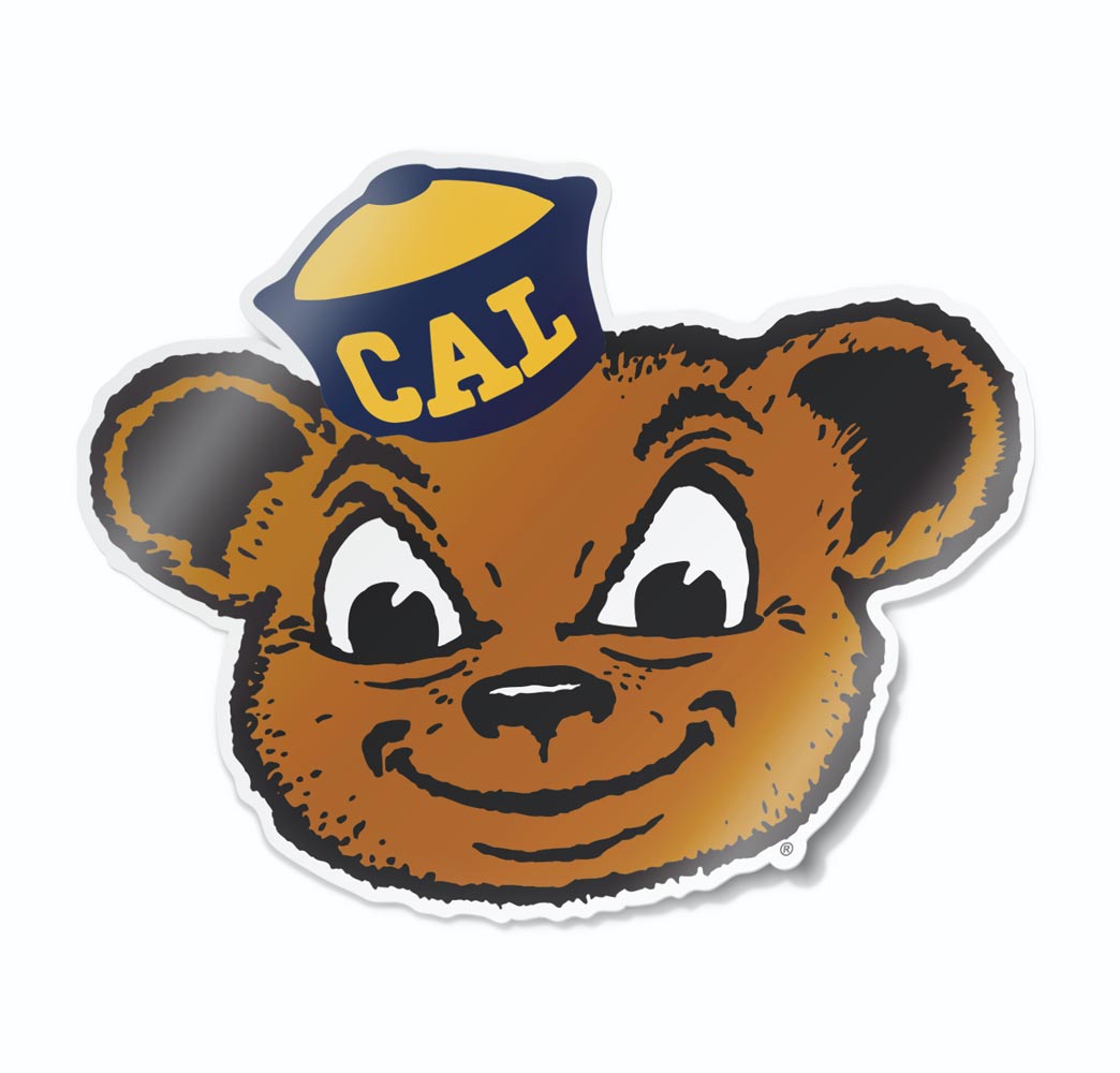 California Berkeley Vintage Golden Bear Logo Car Decal - Nudge Printing