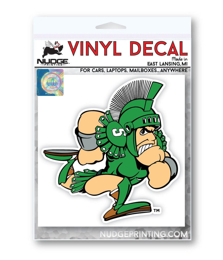 Michigan State University Spartans Retro Charging Sparty MSU Car Decal Sticker