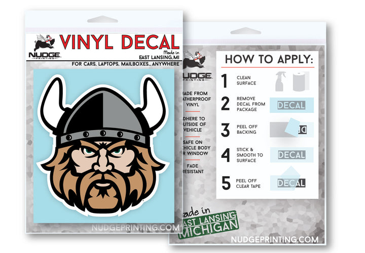 Cleveland State University Viking Mascot Decal for car, computer, or water bottle
