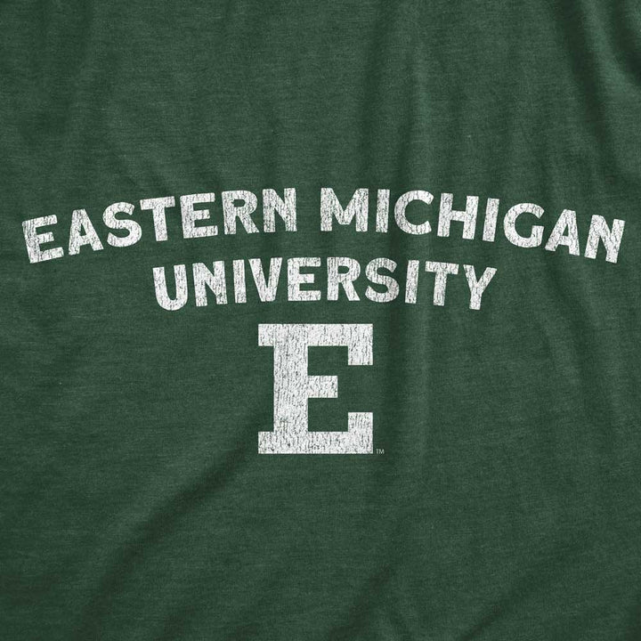 Eastern Michigan Wordmark on Green T-Shirt - Nudge Printing