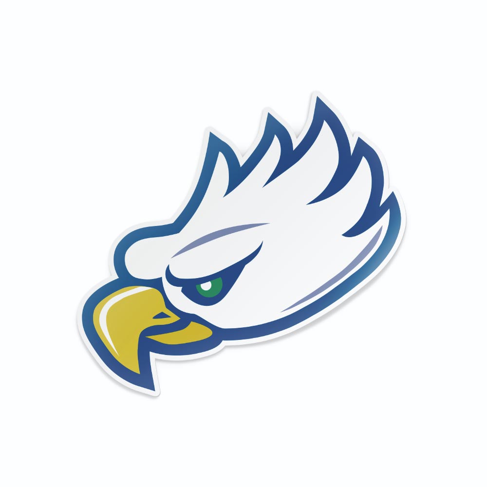 Florida Gulf Coast University Eagle Mascot Logo Car Decal Bumper Sticker