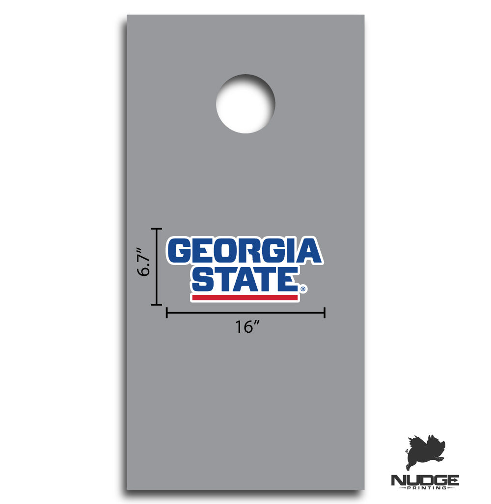 Georgia State University Panthers Wordmark Logo Cornhole Decal