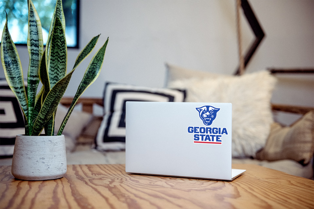 Georgia State University Panthers Stacked Combo Logo Car Decal Bumper Sticker