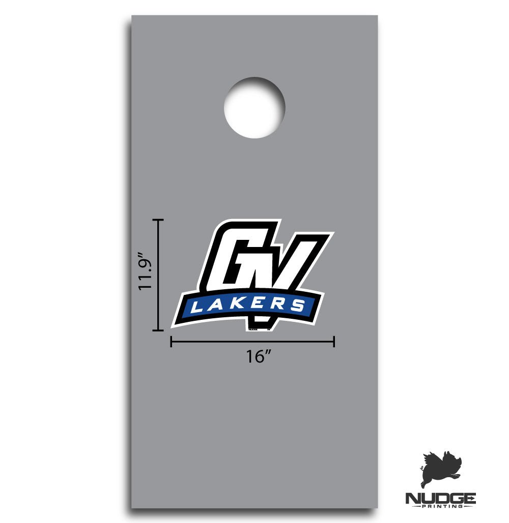 Grand Valley State University Lakers Logo Cornhole Decal - Nudge Printing