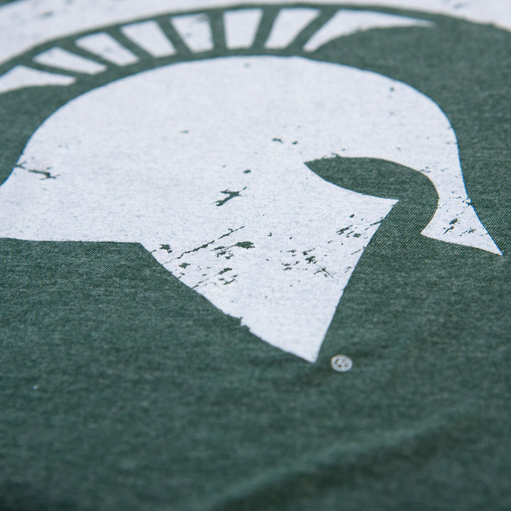 Michigan State University Spartan Helmet Sparty Head T-Shirt - Nudge Printing