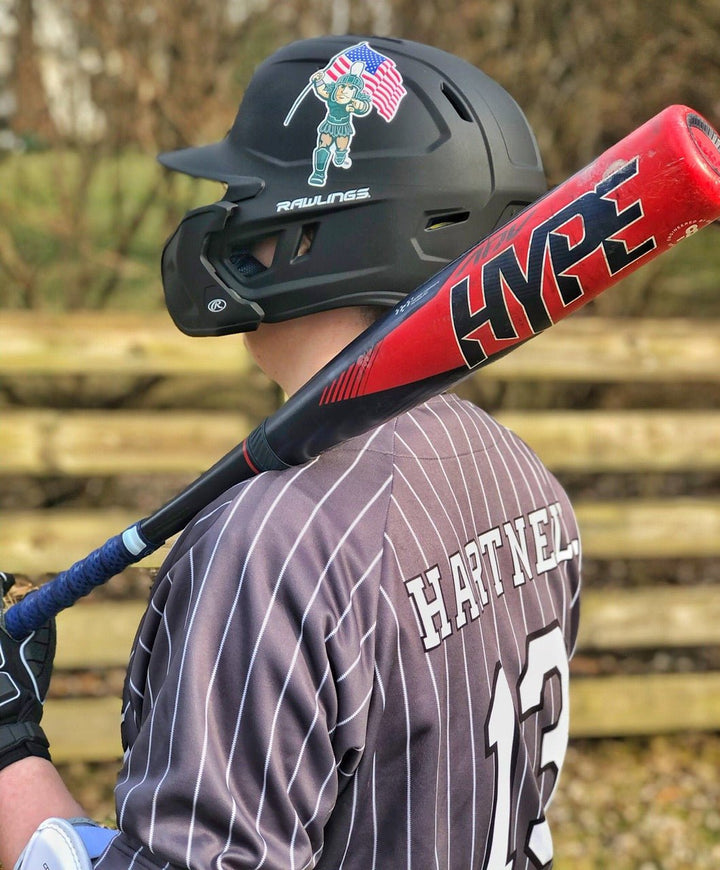 Michigan State University Sparty with American Flag Logo Window Sticker MSU Spartans Car Decal