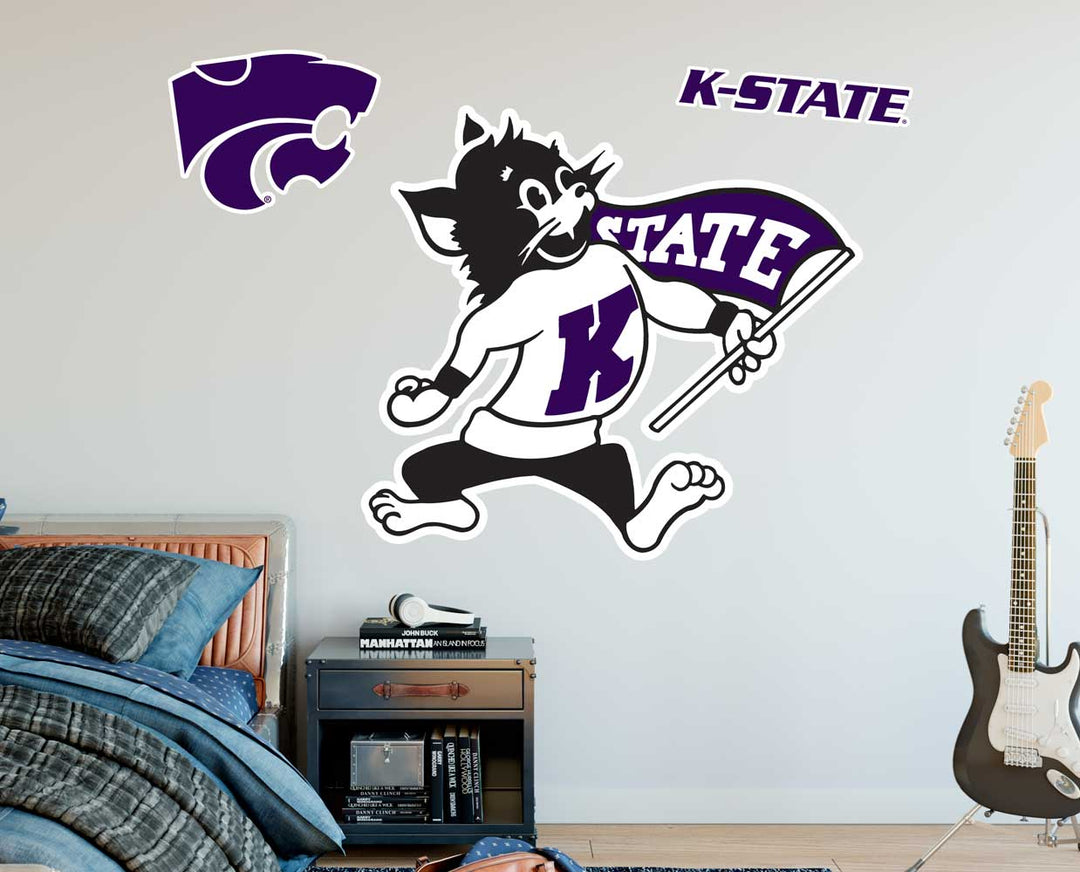 Kansas State Wall Decal featuring Willie the Wildcat