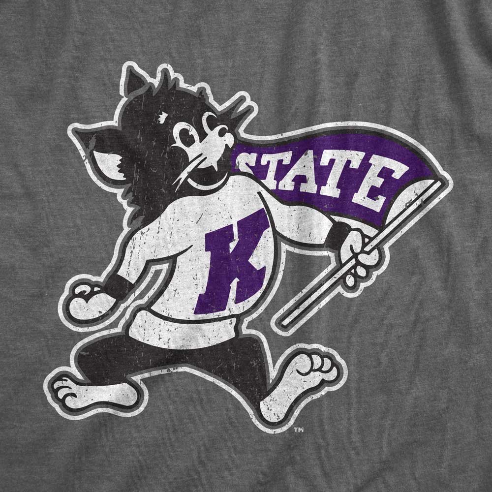 Close up of Grey Willie the Wildcat T Shirt from Nudge Printing