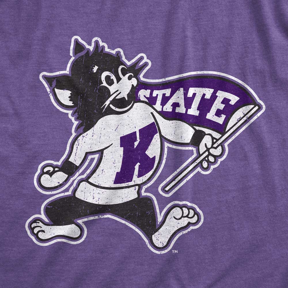 Kansas State University Wildcats Vintage Fightin' Willie Unisex T-shirt (Light Lavender Purple)