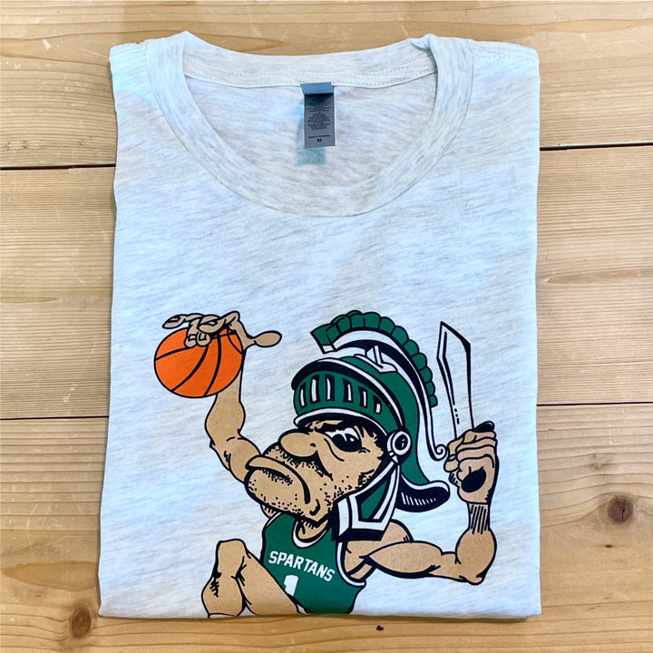 Michigan State Spartans MSU Basketball Dunking Sparty Shirt