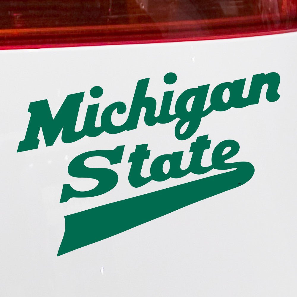 Michigan State University Hockey Script Logo Car Decal - Nudge Printing