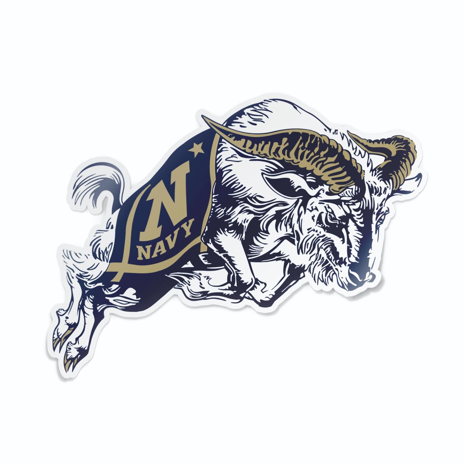 US Naval Academy Navy Goat Logo Car Decal – Nudge Printing