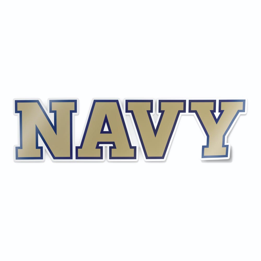 US Naval Academy Block NAVY Logo Car Decal - Nudge Printing