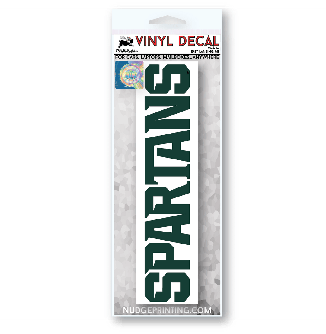 Michigan State University "Spartans" Athletic Font Car Decal - Nudge Printing