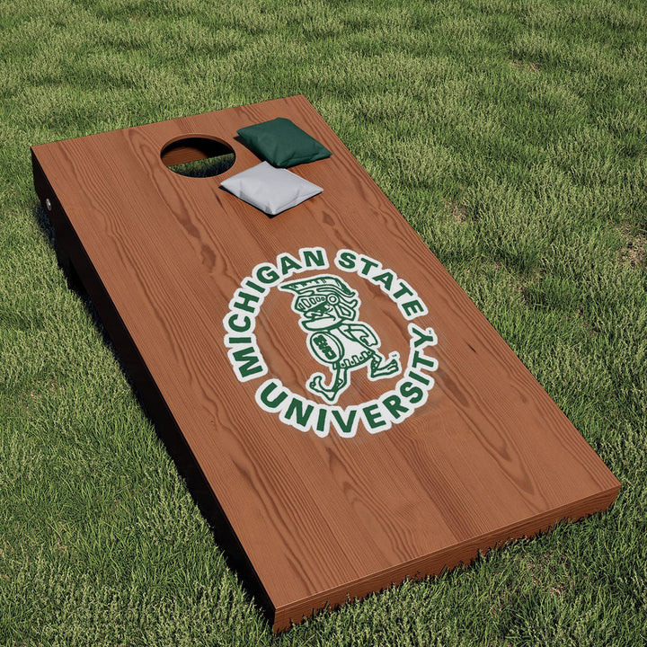 Michigan State University Tough Sparty Cornhole Decal