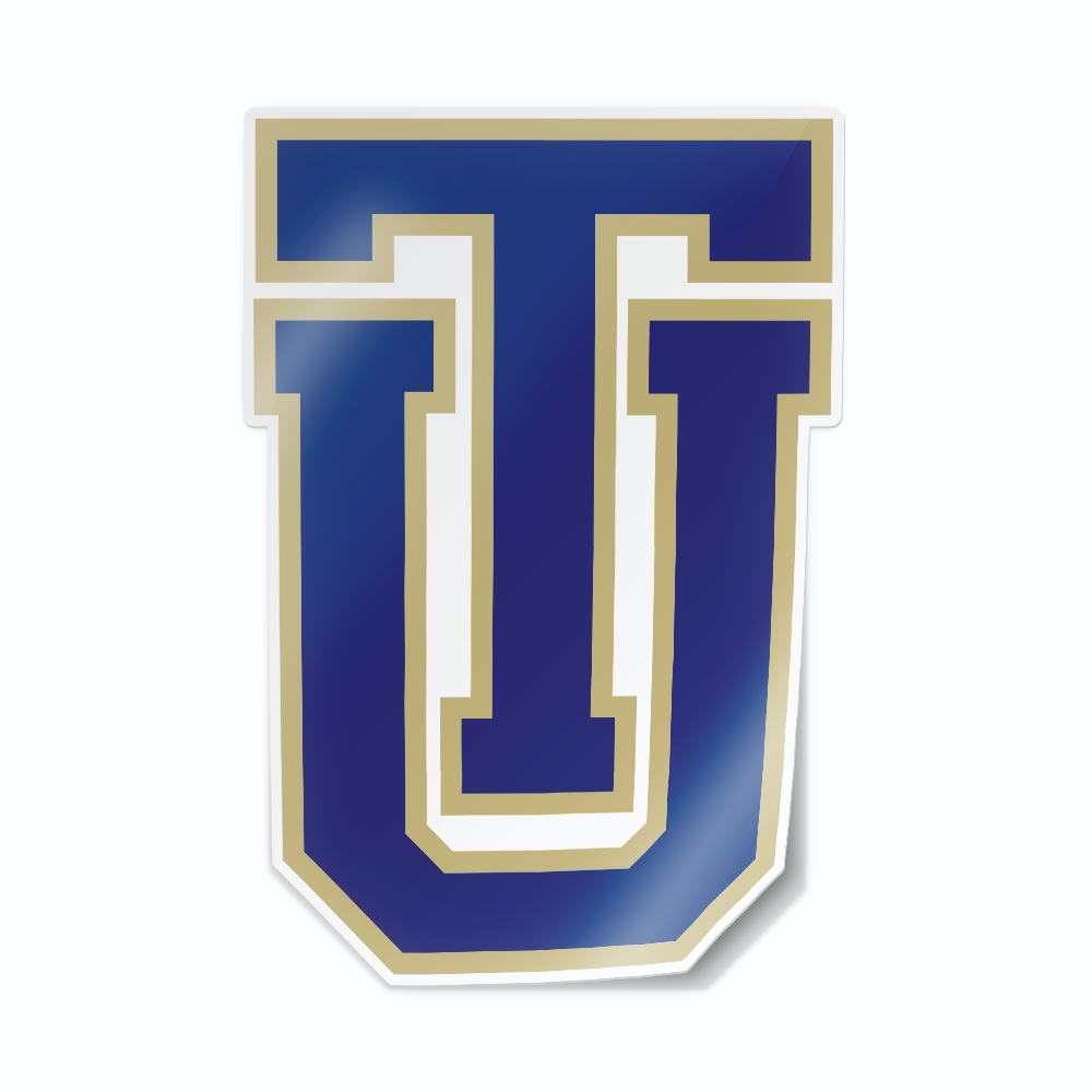 University of Tulsa Golden Hurricane Stacked UT Logo Cornhole Decal Sticker