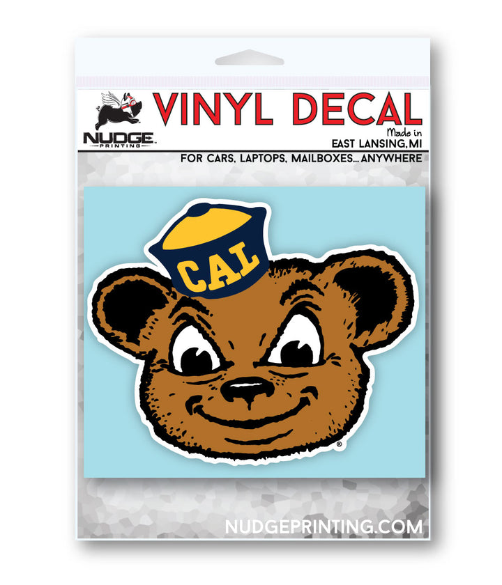 California Berkeley Vintage Golden Bear Logo Car Decal - Nudge Printing
