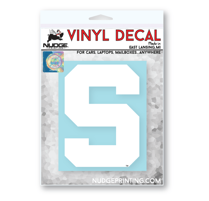 Michigan State University Spartans Block S Logo Decal - Nudge Printing
