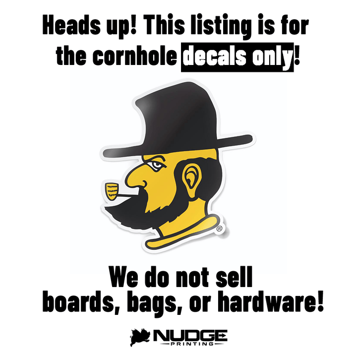 App State Cornhole Jumbo Decal with Yosef