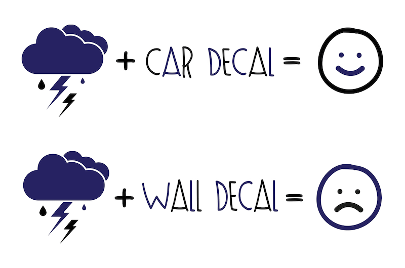 Car Decals vs. Wall Decals - What's the difference?