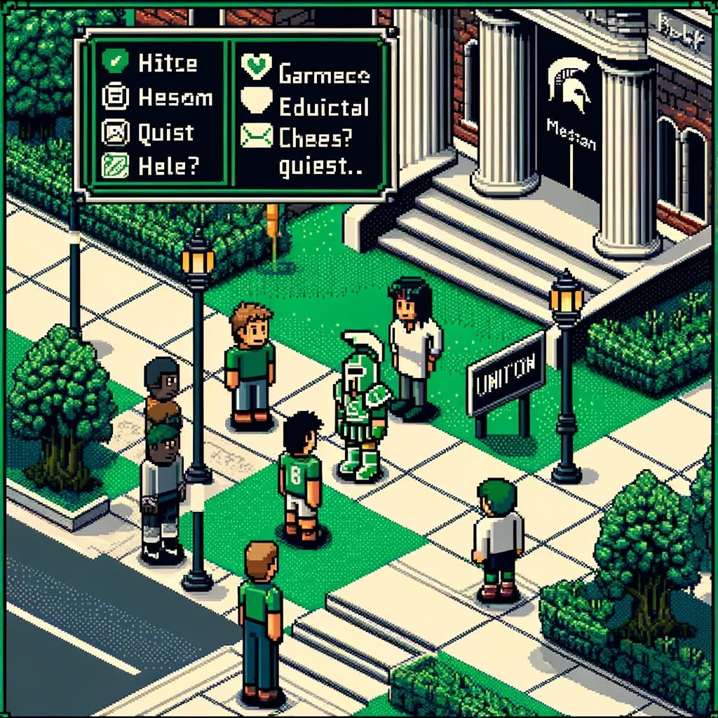 Vintage Michigan State Video Game Idea