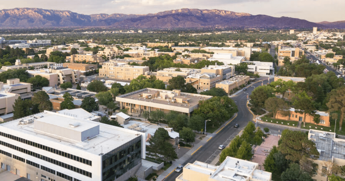 University of New Mexico Campus Overhead Shot