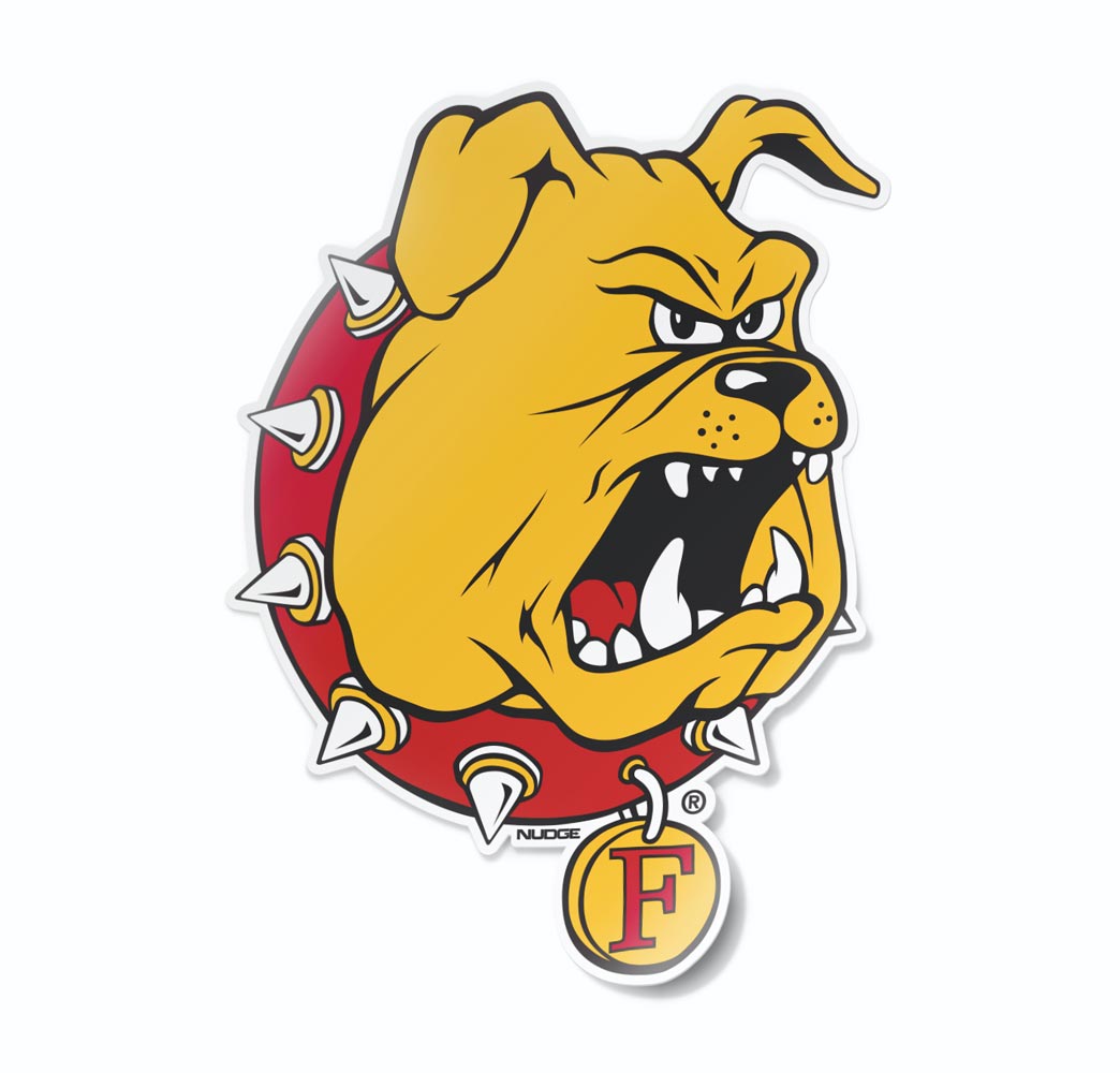 Ferris State University Bulldogs Car Decals, Stickers, and Shirts from Nudge Printing