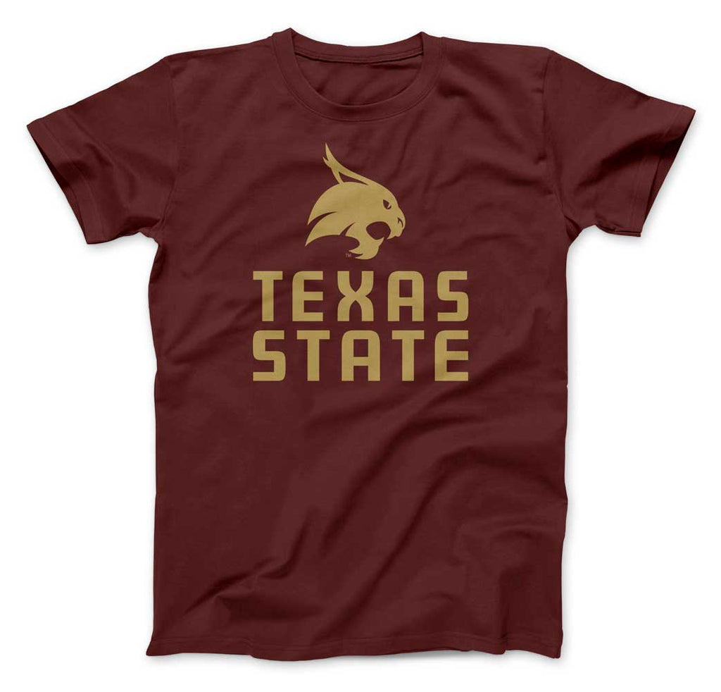Texas State Bobcats Retro Distressed Vintage T-Shirt - Athletic Heather, Officially Licensed Fan Apparel - View #7