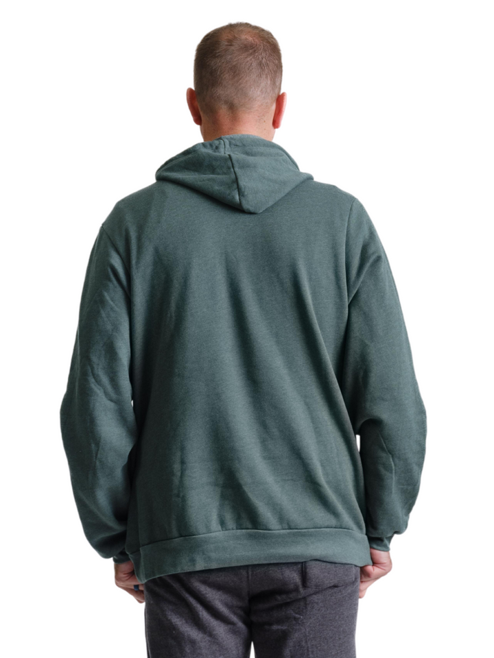 Back of green Michigan State sweatshirt from Nudge Printing