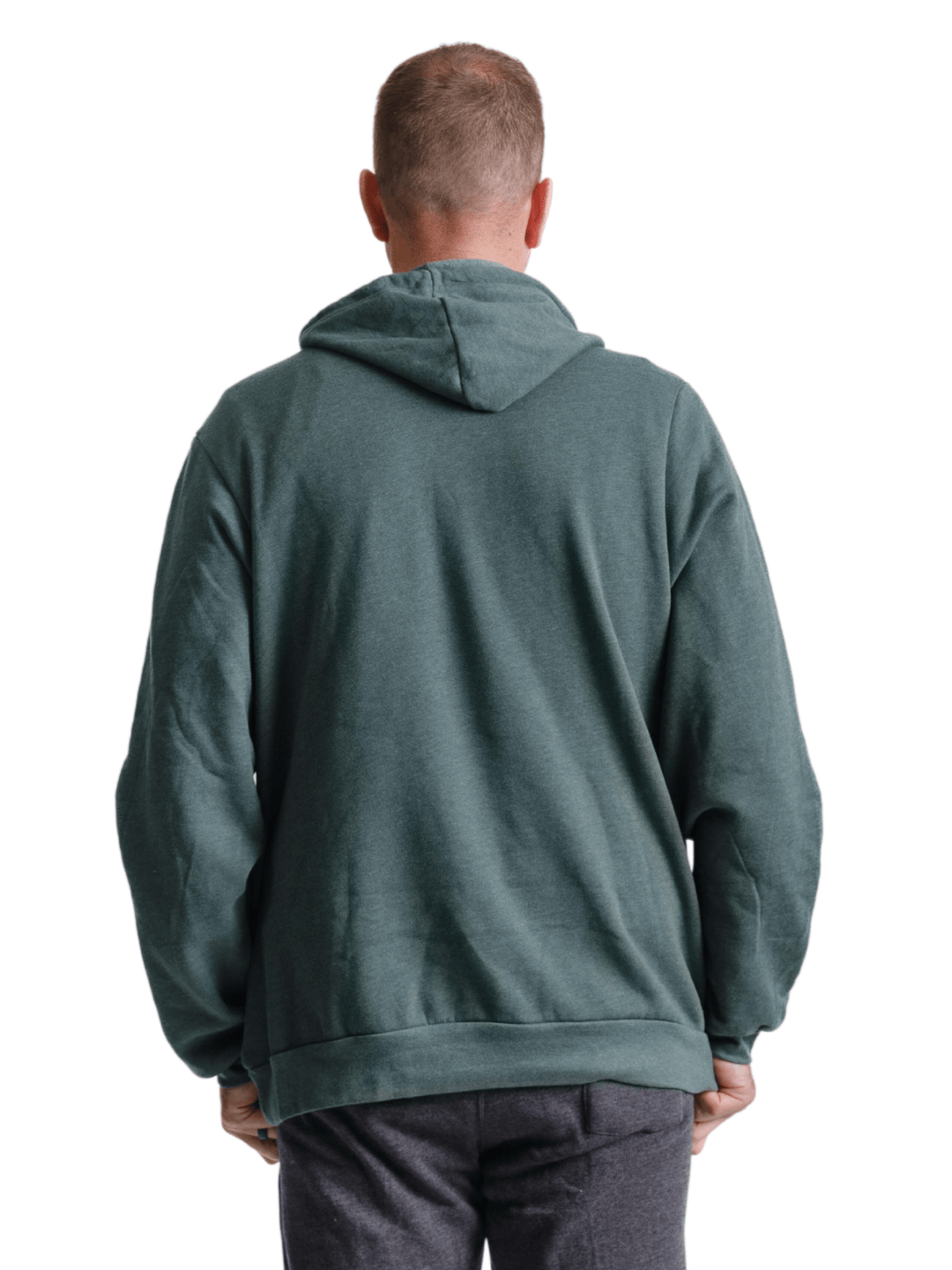 Back of green Michigan State sweatshirt from Nudge Printing