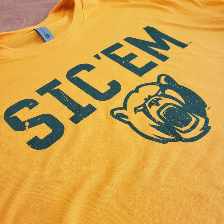 Sic 'Em Baylor Bears Gold Super Soft T-shirt