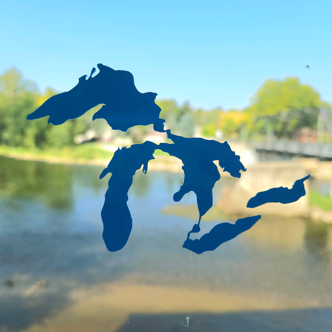 Great Lakes of Michigan Sticker Car Decal Heavy-duty Waterproof Vinyl