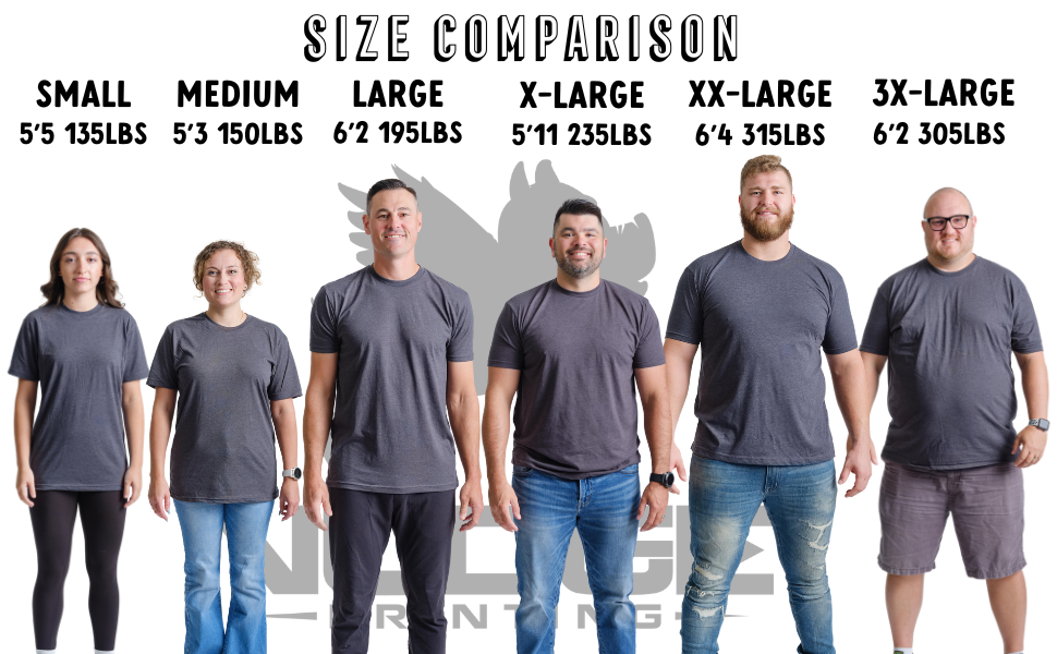 Nudge Printing Size Comparison