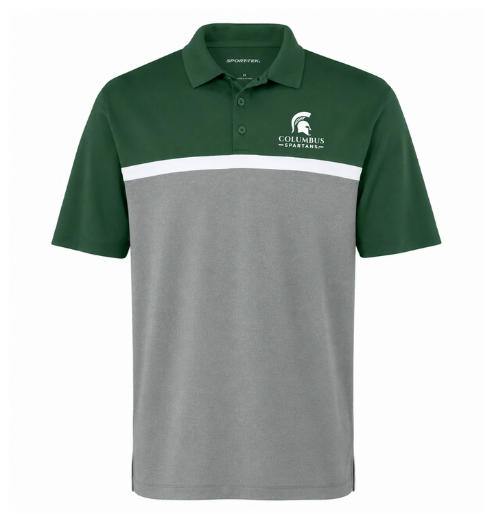 MSU Columbus Spartans Green and Grey Polo