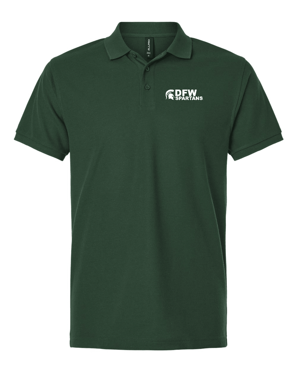 Green polo shirt with &