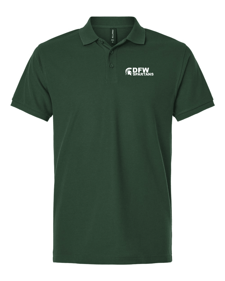 Green polo shirt with &