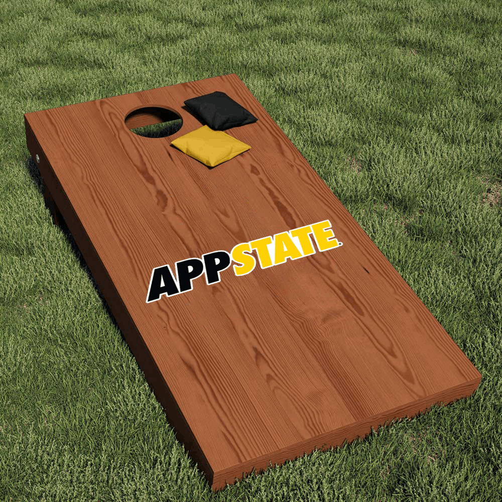 Appalachian State University Mountaineers Block APPSTATE Wordmark Logo Cornhole Decal