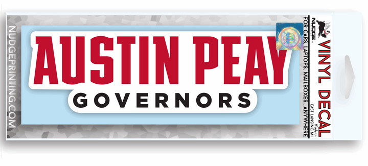 Austin Peay Governors Red, White, and Black Logo Sticker