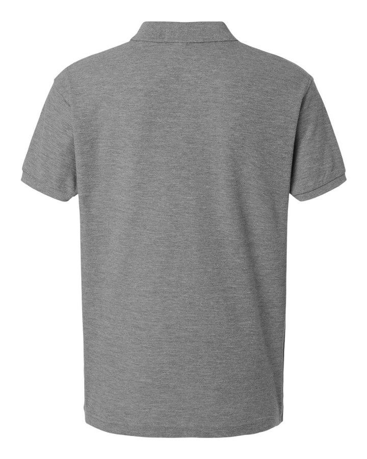 Gray polo shirt on a white background
