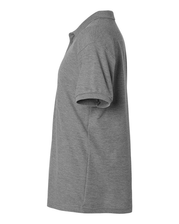 Gray polo shirt on a white background