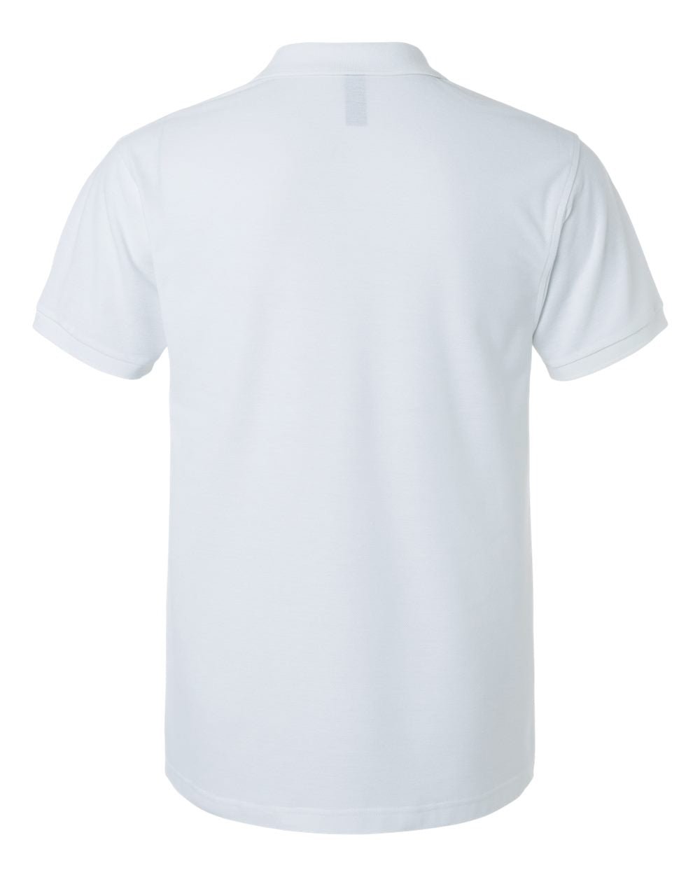 White polo shirt on a white background