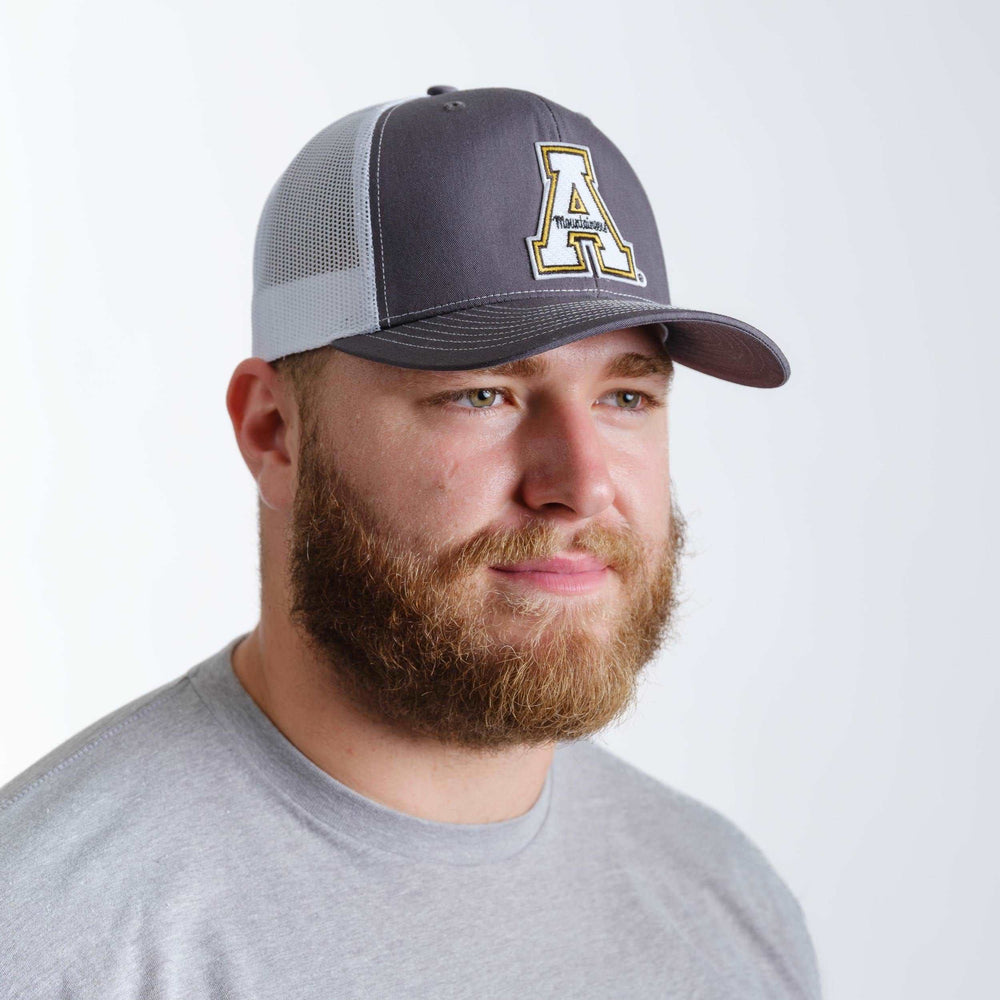 App State Trucker Hat on Model