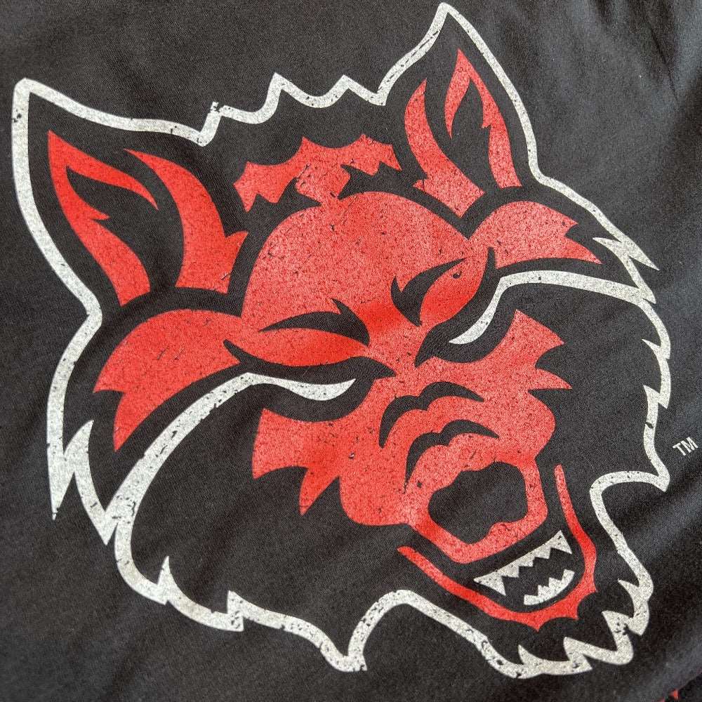 black and red football helmet arkansas state Team Banner Arkansas State Red Wolves Mini Football Helmet Decal Set Wool Banner