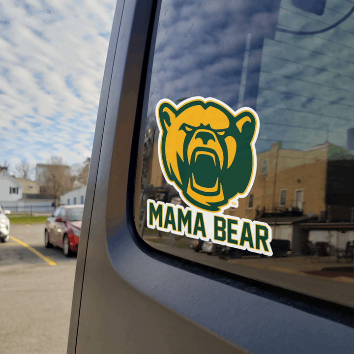 Baylor University Mama Bear Decal on Back of Car