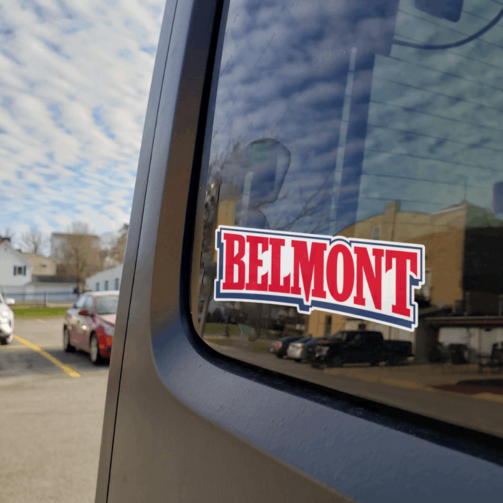 Belmont University Bruins Decal on Back of Car