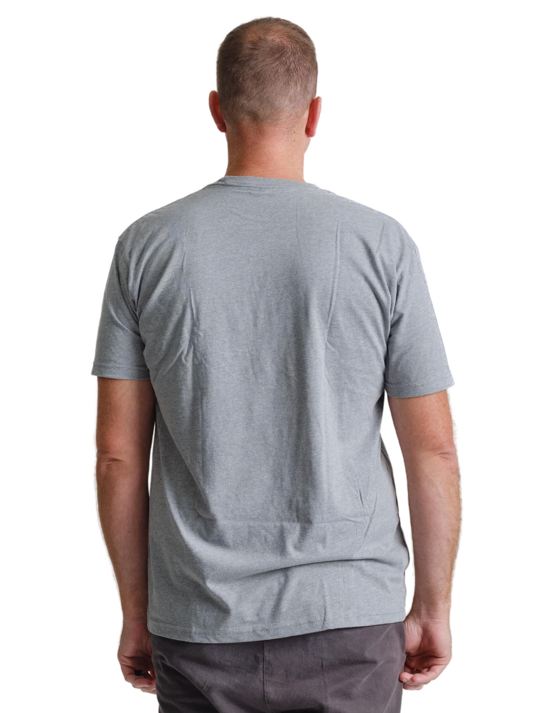 Back of Nudge Printing Grey T Shirt
