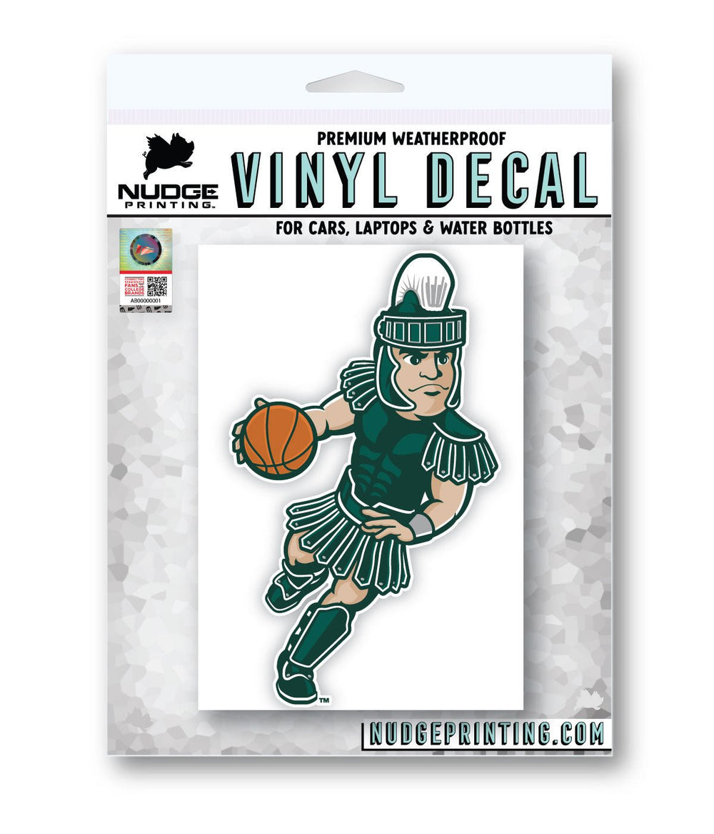 MSU Sparty Basketball Car Decal