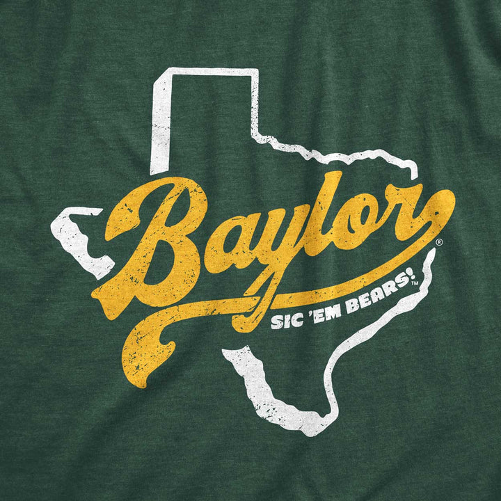 Baylor University Sic 'Em Bears Green T-Shirt Design