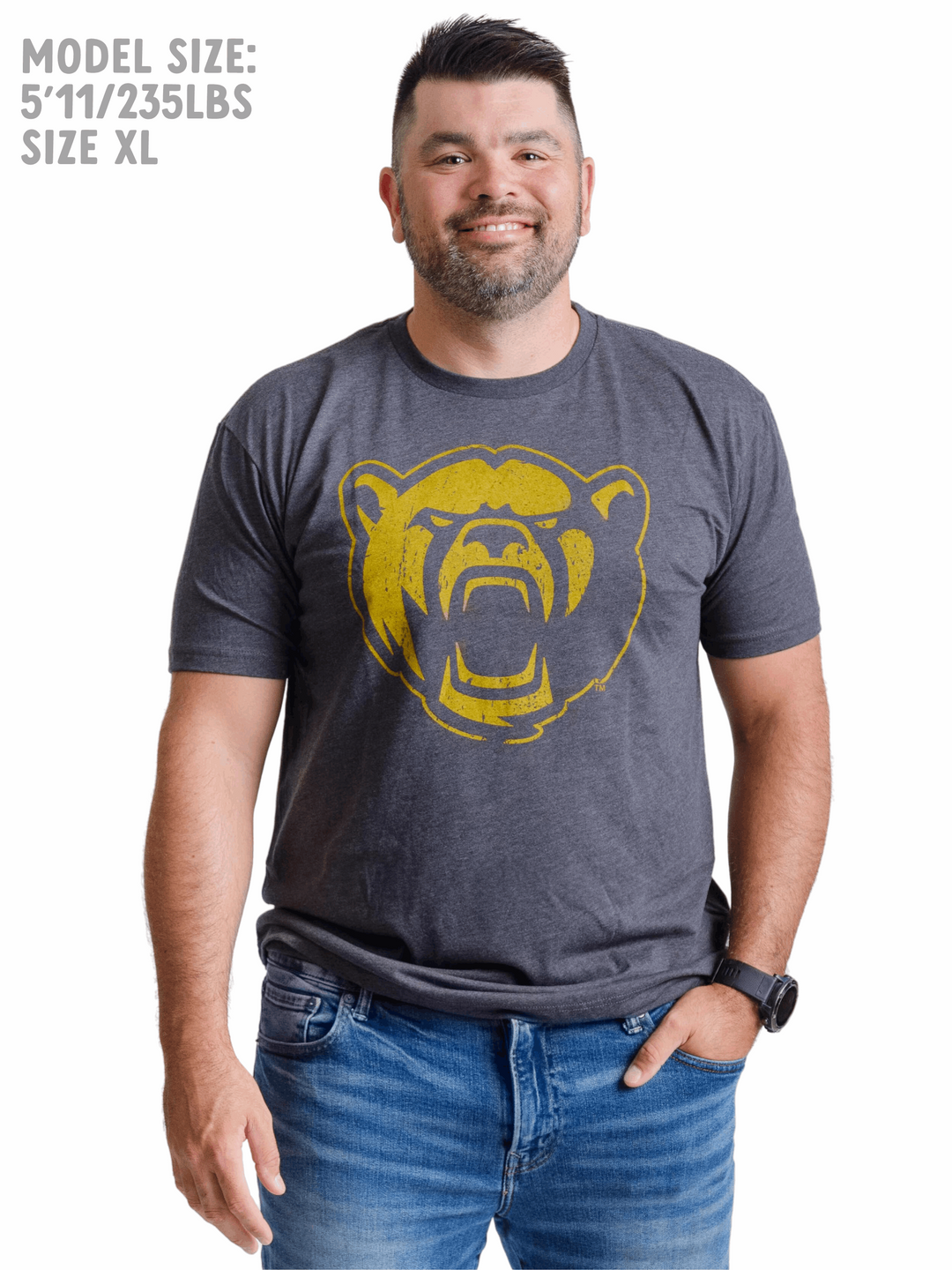 Baylor University Bear Head Super Soft T-Shirt - Nudge Printing